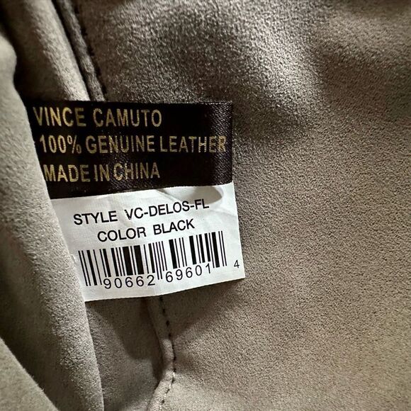 Vince Camuto Delos Genuine Leather Messenger Crossbody Bag Black - Picture 11 of 13